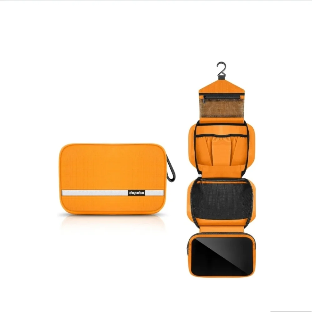 Travel Toiletry Bag - Waterproof, Hanging Hook, Portable Organizer for W & M